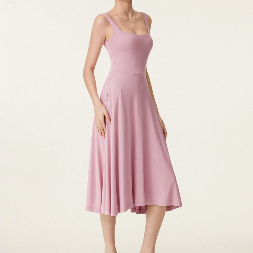 EUC OGL Navy Sleeveless Midi Dress with built-in bra - Picture 5 of 7